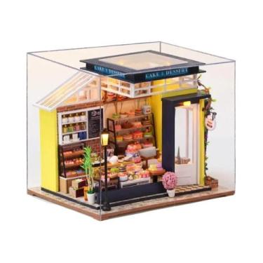 Imagem de Casa De Bonecas Miniatura De Madeira DIY, Quebra-Cabeça 3D, Kit De Mon