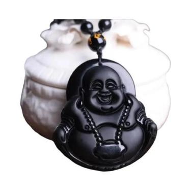 Imagem de Colar Masculino Vintage Com Pingente De Obsidiana Dragão Do Zodíaco Am