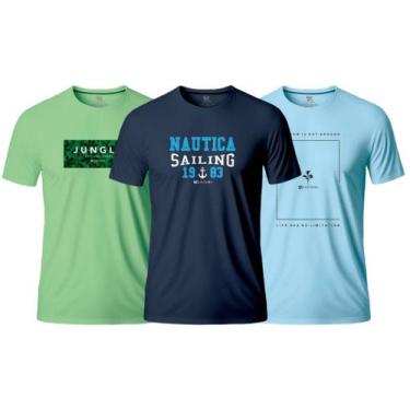 Imagem de Kit 3 Camisetas Plus Size Masculina Camisa Blusa 100% Algodão 30.1 G1 