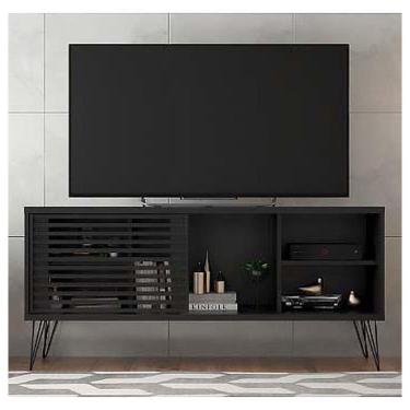 Imagem de Rack Bancada Para TV Até 55 Polegadas Frizz Preto Caemmun