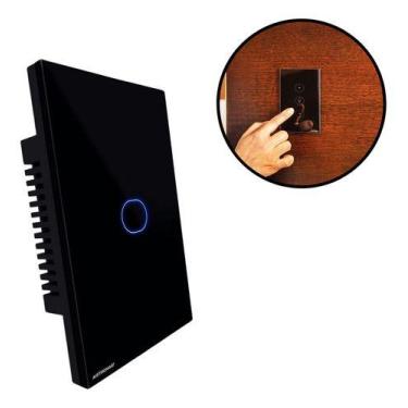 Imagem de Interruptor Touch Smart Wifi Tramontina Preto Com 1 Canal - Tramontina
