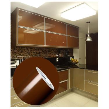 Imagem de Adesivo para envelopamento de móveis Marrom 2m x 50cm