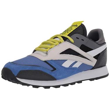Imagem de Reebok Couro clássico masculino, Azul Blast/cinza puro/cinza verdadeiro, 44