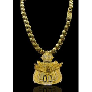 Imagem de Corrente Friso S 12mm Moeda antiga + Pingente Visionário - Lobin jóias