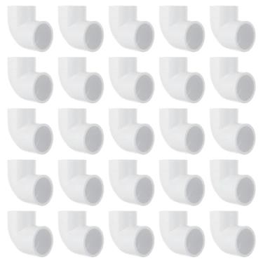 Imagem de YOUNTHYE 30 peças de acessórios de PVC 3/4 cotovelo de 90 graus 2 vias acessórios de tubo de PVC ângulo reto cotovelo adaptador de PVC grau de construção acessórios adaptadores de tubo de PVC SCH40