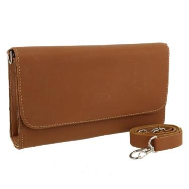 Imagem de Bolsa De Mão Feminina Couro Legítimo Baú Alça Transversal Removivel Ca