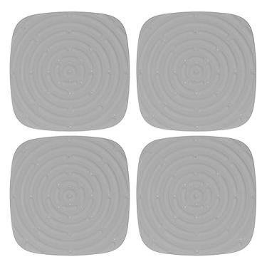 Imagem de 4 almofadas do aninhamento da galinha dos pces, almofadas laváveis ​​do aninhamento da galinha da esteira, almofadas da caixa do aninhamento do galinheiro para o galinheiro (Grigio)