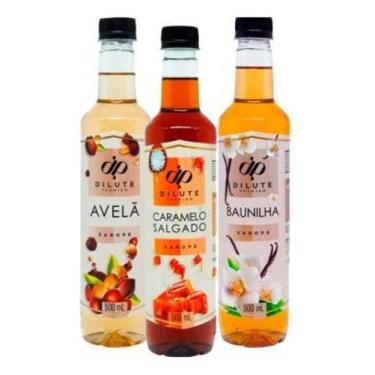 Imagem de Kit Cafeteria Dilute Drinks Avelã Baunilha Caramelo Salgado - NoBrand