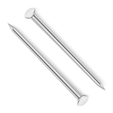 Imagem de Etauwe Pregos de hardware de 7,6 cm, pregos planos de aço inoxidável, pregos longos, pregos de madeira, pregos de parede, pregos comuns, 50 peças