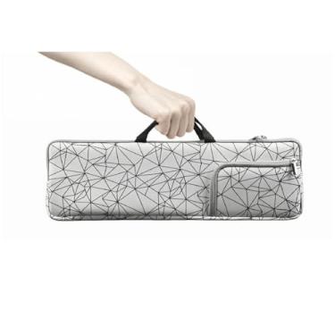 Imagem de AF-WAN Bolsa de transporte de teclado de neoprene Capa Seleeve perfeita para teclado MX Keys S sem fio, portátil, à prova de choque, à prova d'água (figura geométrica)