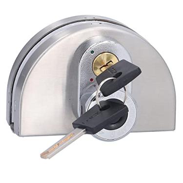 Imagem de Trava da Porta de Vidro, Trava da Porta do Bluetooth da Impressão Digital, Trava de Segurança Anti -roubo Se Encaixa na Porta de Vidro de 8 a 12 Mm, Liga de Zinco Com Giro Duplo (Porta única)