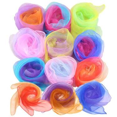Imagem de Lenços de malabarismo INOOMP Gradient Color, 24 unidades para crianças
