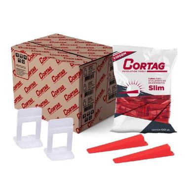 Imagem de 1000 Espaçador Nivelador Slim 1,5Mm + 100 Cunhas Slim Cortag