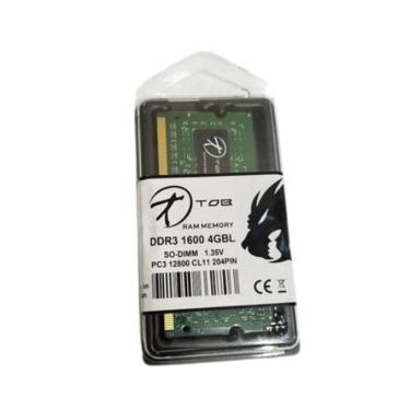Imagem de Memória Notebook TOB 4GB 1600Mhz DDR3 TOBDDR3L/1600-4GB