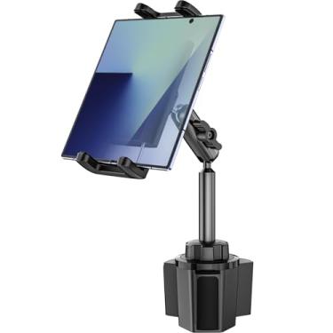 Imagem de Dosvsi Suporte de copo para carro Z dobrável, suporte de telefone dobrável com braço de metal resistente, suporte de telefone para tablet e copo de caminhão ajustável de 360° para Galaxy Z Fold 7 6 5