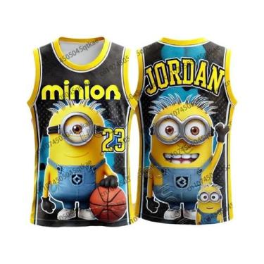 Imagem de Camiseta Sem Mangas Unissex Oversize Minions Jordan 23, Camiseta De Ba