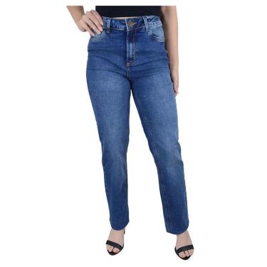 Imagem de Calça Jeans Dudalina Reta Jeans Claro Feminina-Feminino