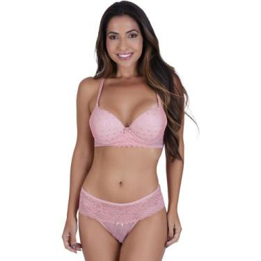 Imagem de Conjunto Lingerie Sutiã Dupla Função Vellfer VF-112 Rosa, Rosa, M
