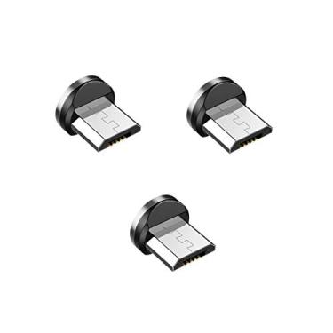 Imagem de CinchForce Cabo USB magnético de 540 graus com conector e pontas (3 pacotes de conexão micro-USB)