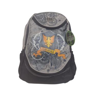 Imagem de Mochila Clio Style divisórias preta MM 1230 Masculina - Cinza-Masculino