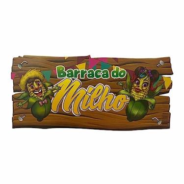 Imagem de Placa Festa Junina Milho 48cm x 23cm