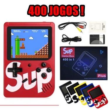 Imagem de Mini Game Box Retro Portátil 400 Jogos At001 Sup + Cabo Av - Pode Ligar a TV
