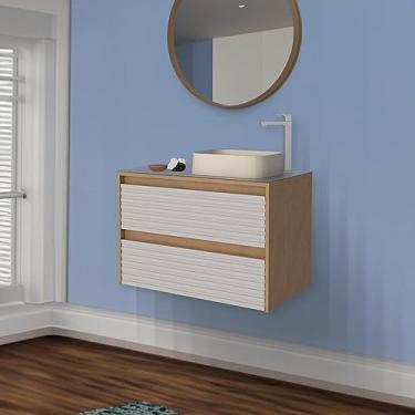 Imagem de Gabinete para Banheiro em Madeira sem Cuba Osaka Jequitibá/nude