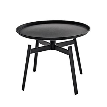 Imagem de Mesa lateral redonda moderna mesa de cabeceira para quarto escritório sala de estar sofá decoração lateral pequena mesa de centro mesa de centro de metal pesado mesa de centro para sala de estar