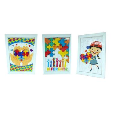 Imagem de Kit 3 Quadros Decorativos Para Consultórios E Pediatria - Coleção Tea