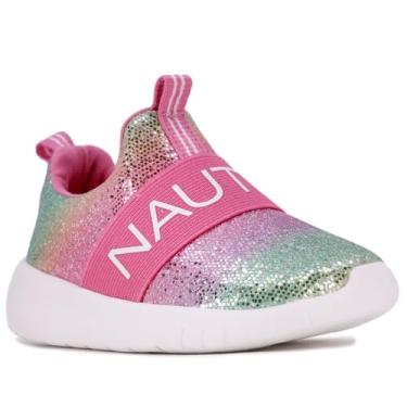 Imagem de Nautica T nis infantil fashion slip-on atl tico t nis de corrida |Menino - menina|(beb /crian a pequena), Hol grafo Arco- ris escuro, 6 Toddler