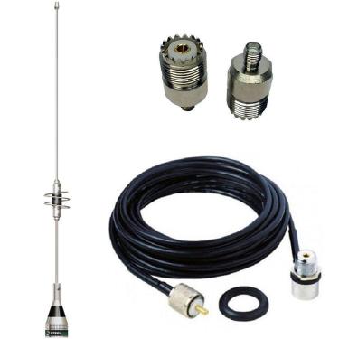 Imagem de Antena Dual Band Ap0188 Adaptador Sma Uhf Femea Cabo 3,5m