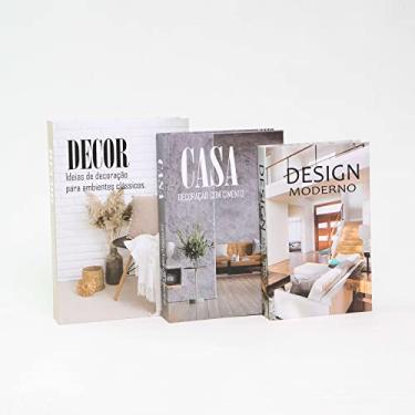 Imagem de Conjunto Caixa Porta Objetos/Livro Decorativa Luxo -Decor