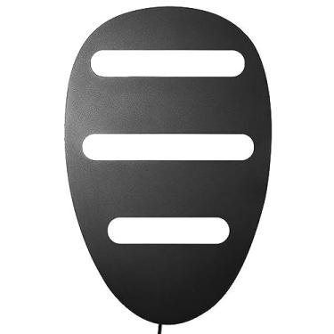 Imagem de Toalheiro de aquecimento elétrico banheiro pendurado na parede trilhos de secagem de grafeno casa liga de alumínio termostato secador suportes plug-in radiador eficiência energética, preto, 48,5 * 75 cm