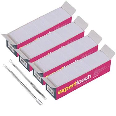 Imagem de 1300 peças removedor de esmalte de gel para arte de unhas sem fiapos almofada de algodão com 2 peças ferramenta de remoção de empurrador de cabeça dupla de cutícula..