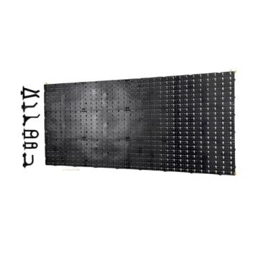 Imagem de Painel Expositor De Ferramentas Modular 118cm x 52cm Em Plástico Perfurado Com 48 Ganchos Parede Preto - AMZ