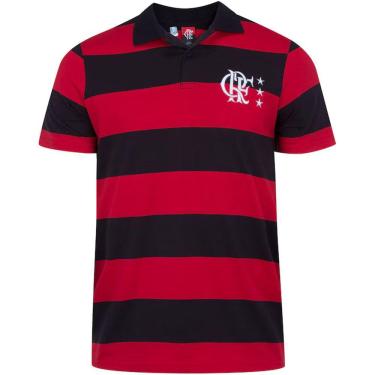 Imagem de Camisa Polo Braziline Flamengo Control Masculina - Vermelho e Preto