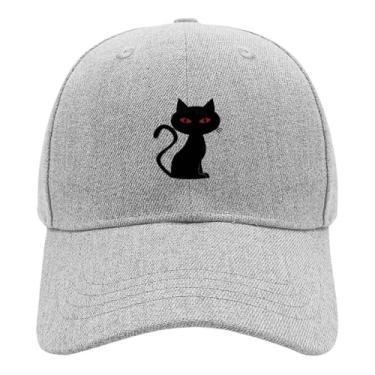 Imagem de Boné Dad Cat, I'm Very Unhappy Trucker Hat para adolescentes retrô bordado snapback, Pálido, Tamanho Único