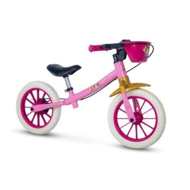 Imagem de Bicicleta Infantil Nathor Balance Equilíbrio Aro 12 Princesas Disney M