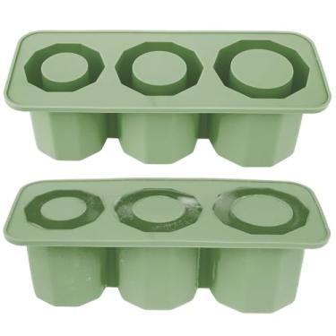Imagem de Bandeja de 2 pacotes para copos, moldes de silicone com tampa, moldes de cilindro para copos de 20-40 onças, máquina de fazer gelo para suco, uísque, coquetel, café, fácil enchimento e liberação /3527