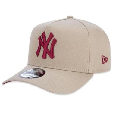 Imagem de Boné New Era 9FORTY A-Frame New York Yankees Marrom logo-Unissex