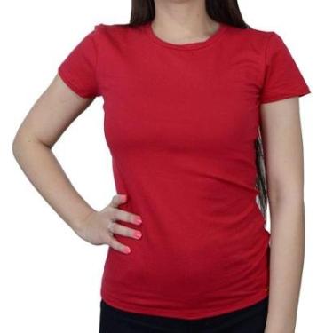 Imagem de Camiseta Feminina Lunender Cotton Vermelho Stop - 00019-Feminino