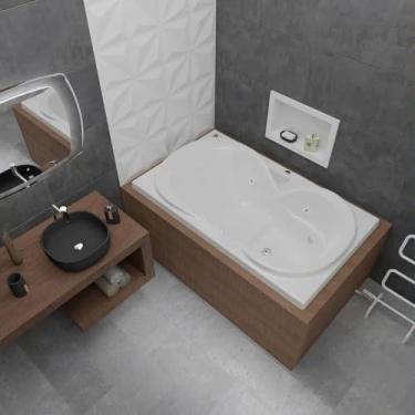 Imagem de Banheira de Hidromassagem Due Gran Luxo 160x90x50cm - P2-220v - com Aquecedor Branco
