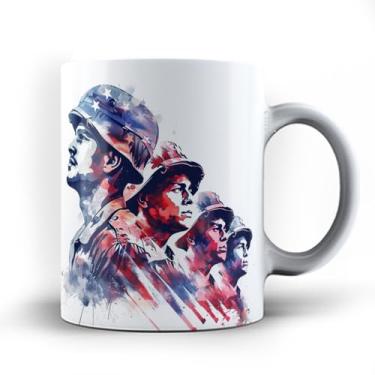 Imagem de Caneca xicara USA guerra Honra heróis militar EUA 2410 (Branca)