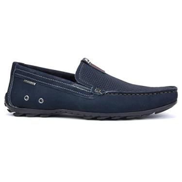 Imagem de Mocassim Couro Pegada Nobuck 140915 Masculino - Marinho - 43