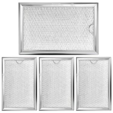 Imagem de LUBIYACK Substituição do filtro de graxa de micro-ondas 4 peças para LG 5230W1A012B, substituição do filtro de microondas 19,4 cm x 13 cm de substituição do filtro de graxa