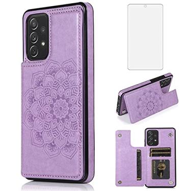 Imagem de Asuwish Capa de telefone para Samsung Galaxy A53 5G 2022 com protetor de tela de vidro temperado e carteira de couro flip suporte para cartão de crédito celular Gaxaly A53 G5 Galaxies 53A SM A536U