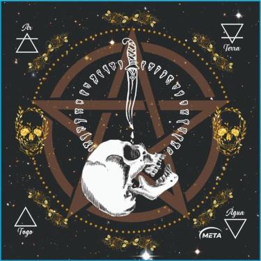 Imagem de A Legítima Toalha Tarot Negro Jogos Cartas 70X70Cm Preto