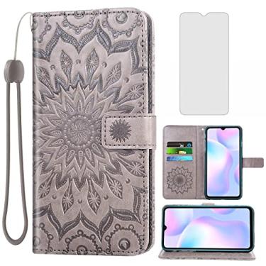 Imagem de Capa de telefone para Xiaomi Redmi 9A Redme 9i Capa carteira com protetor de tela de vidro temperado e capa flip fina de couro com suporte para cartão Xiami Xiomis Xiome Redmi9A A9 Redmi9i i9 mulheres