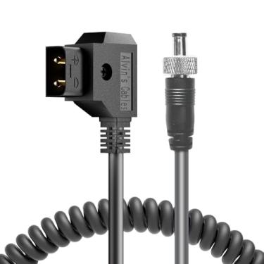 Imagem de Alvin's Cables Cabo de alimentação enrolado para monitor ATOMOS DC 5.5 2.1 para D Tap para dispositivos de vídeo PIX-E7 7 tela sensível ao toque Hollyland Mars 400s