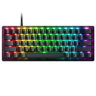 Imagem de Razer Teclado para jogos Huntsman V3 Pro Mini 60% Esports: interruptores ópticos analógicos + gatilho rápido e acionamento ajustável - ajustes integrados - teclas mods de dupla finalidade - teclas PBT